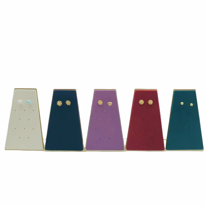 Unique trapezoidal design 12 hole metal stud earrings jewelry earrings display stand