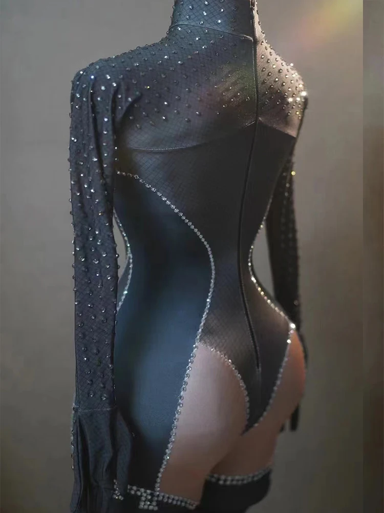 High Quality Hot Diamond Elastic Tight Fitting Jumpsuit 2024 New Fashion Customized Women\'S Clothing