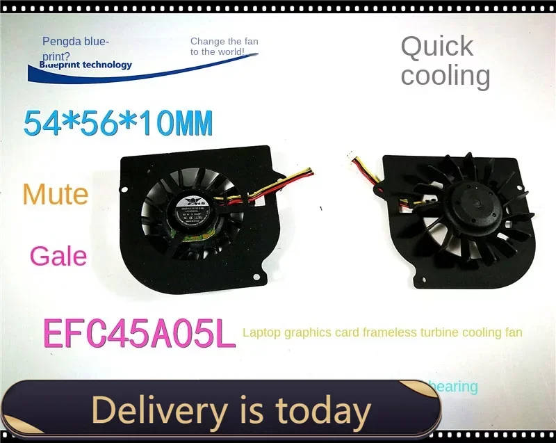 Silent Cooling Efc45a05l 5cm 5V Turbine Notebook Double Ball Bearing Frameless Exhaust Cooling Fan