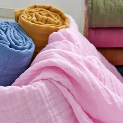 Baby mussola panno quadrati coperte e pannolini neonati garza di cotone asciugamani da bagno copertura infantile colore puro Swaddle Wrap per i bambini