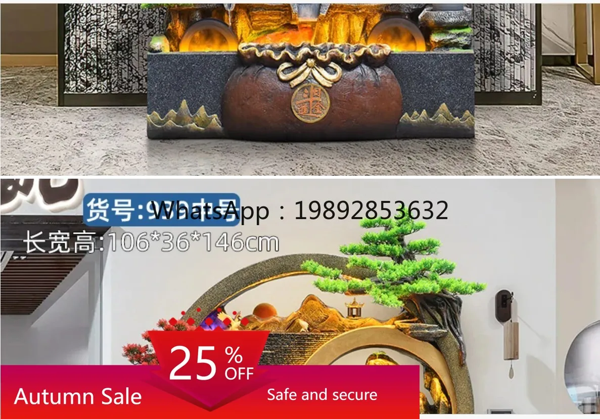 

rockery water curtain wall flowing landscape fish tank decoration circulating water screen ornament home decoration accessories