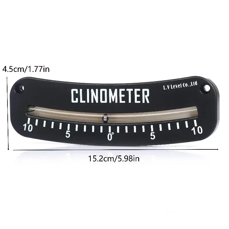 1Pcs 0‑10°Heel Angle Clinometer Portable Marine Trail Inclinometer For Boats Measuring Instrument Small RV Level Slope Indicator