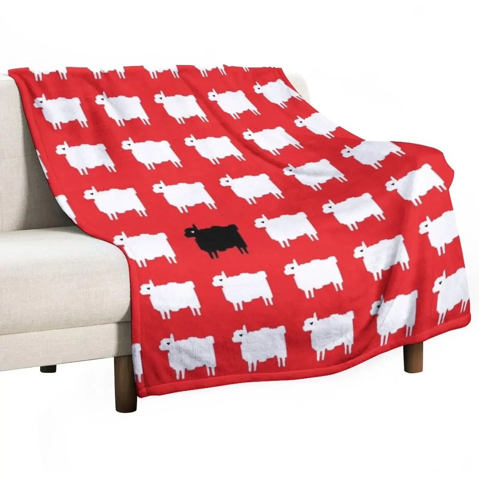 Diana's Black Sheep Jumper Throw Blanket Blankets For Bed Weighted Thermals For Travel Blankets