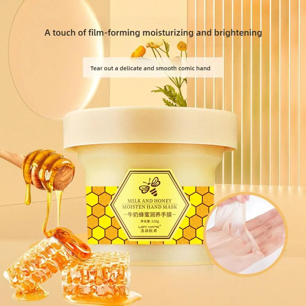 Milk Honey Moisturizing Hand Wax Mask Tearable Exfoliating Whitening Moisturizing Tender Smoother Hand Care