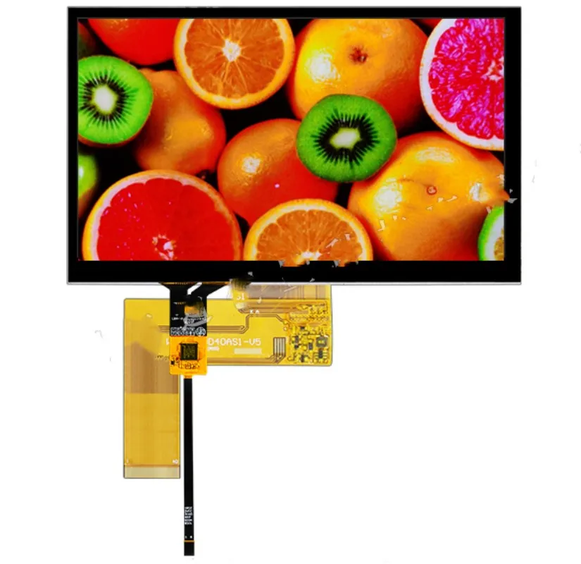 7 inch TFT LCD touch screen 40pin RGB interface 800x480 with capacitive touch display factory electronic