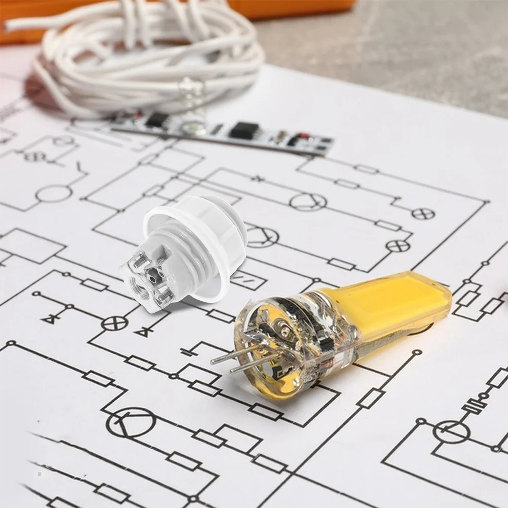 

2pcs Ceramic Lamp Holder Light Socket Replacement Ceiling Base Diy Project Lighting Fixture Lamps Durable Easy Installation