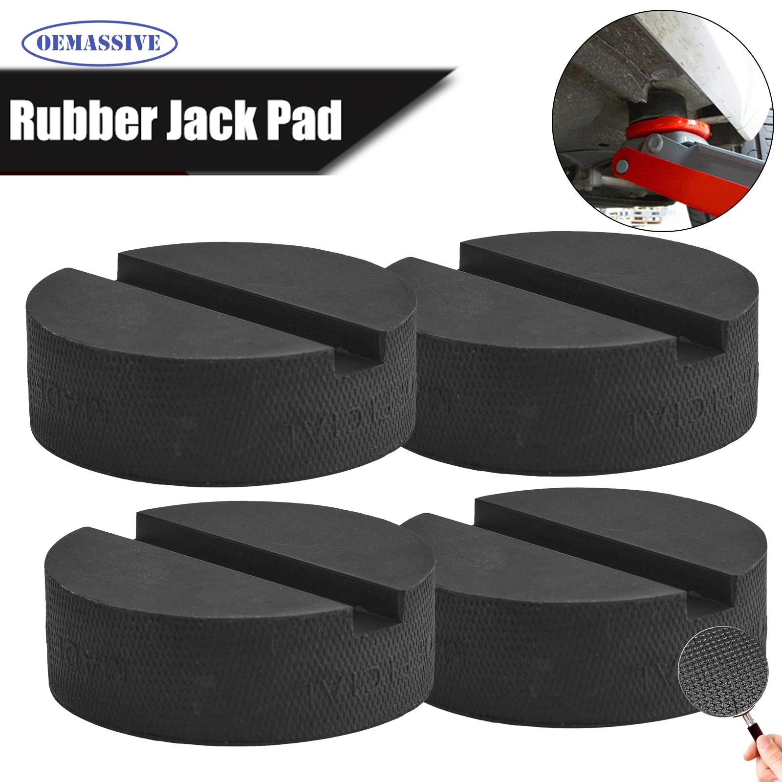 Universal Small Jack Rubber Pad Diameter 60mm Anti-slip Rail Adapter Support Block Heavy Duty Jacking Car Lift Tool Accessories