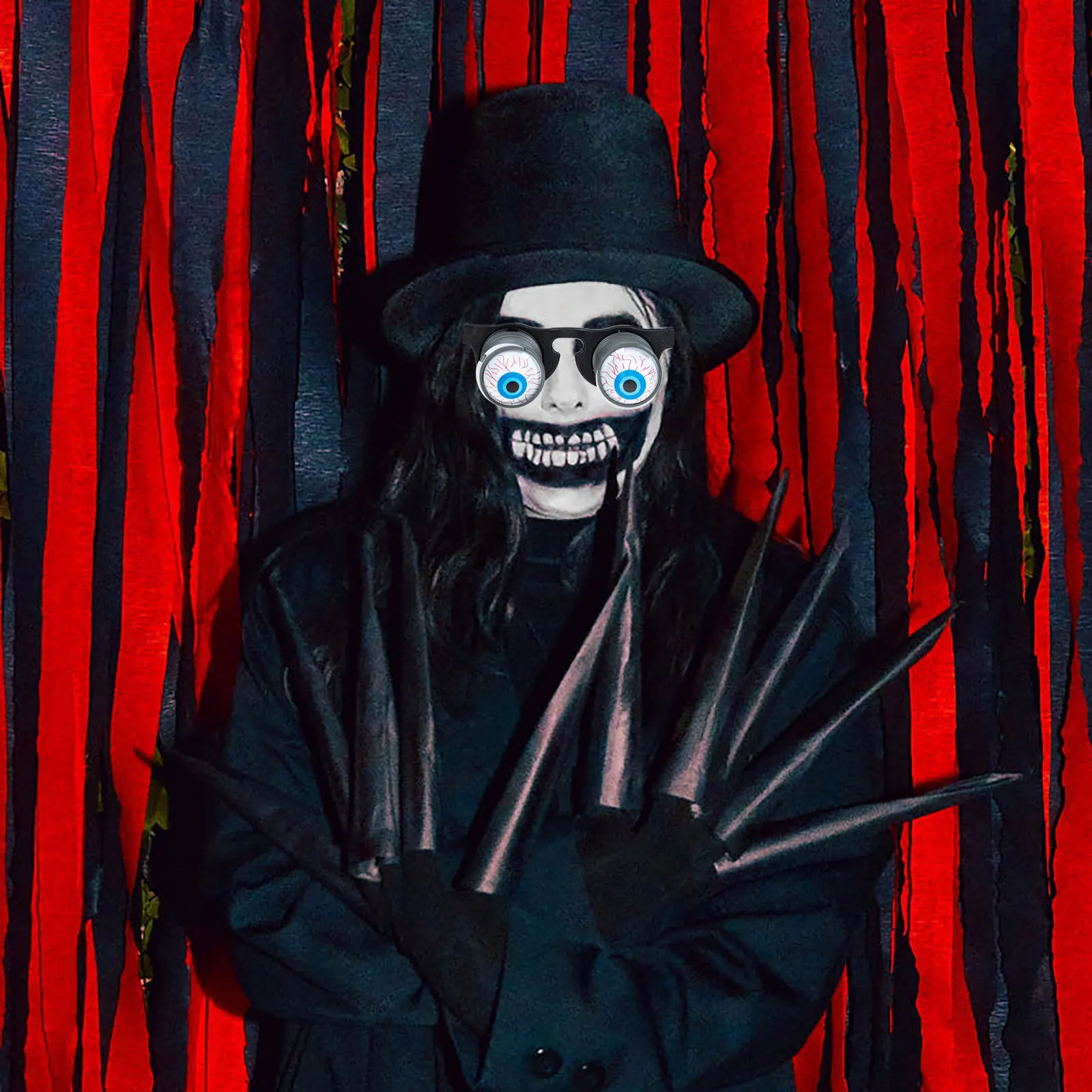 3 قطع حزب ترتد مقلة العين النظارات مخيف المزحة الدعائم هالوين مضحك الجدة نظارات تأثيري اكسسوارات مضحك نظارات #6