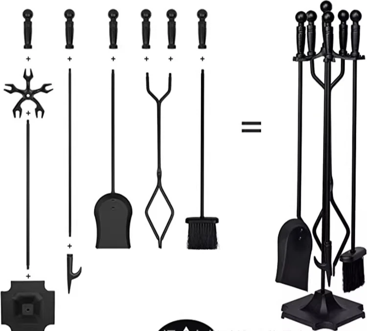 

Fireplace Tools Four-piece Set Wrought Iron Fireplace Fireplace Tools Heavy Duty European Style