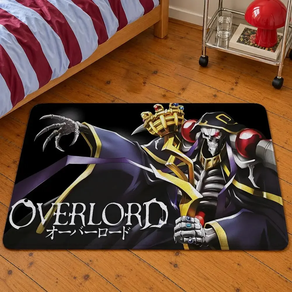 Anime Overlord Ainz Albedo Shalltear Floor Mat Soft Flannel Entrance Doormat Non-Slip Washable Rug Bedroom Kitchen Home Decor
