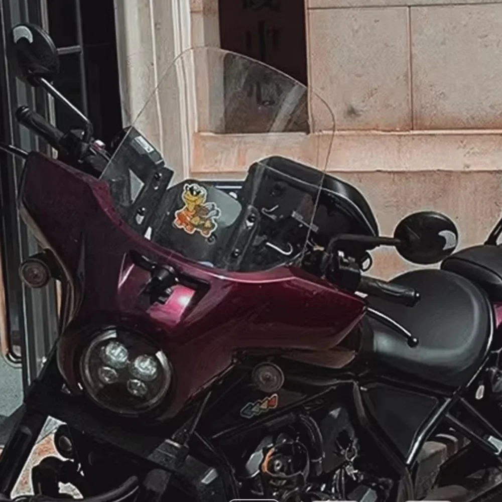 For Honda CM1100 Rebel 2021 Heightened Windshield Front Wind Deflector Motorcycle Accessory-Single Windscreen