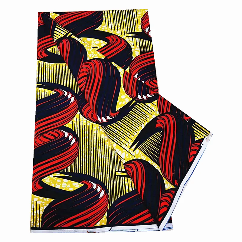 Most Popular Veritable African Wax Real Fabric 100% Cotton Ghana Nigeria Style High Quality Ankara Wax Prints 6Yards Xf37-1