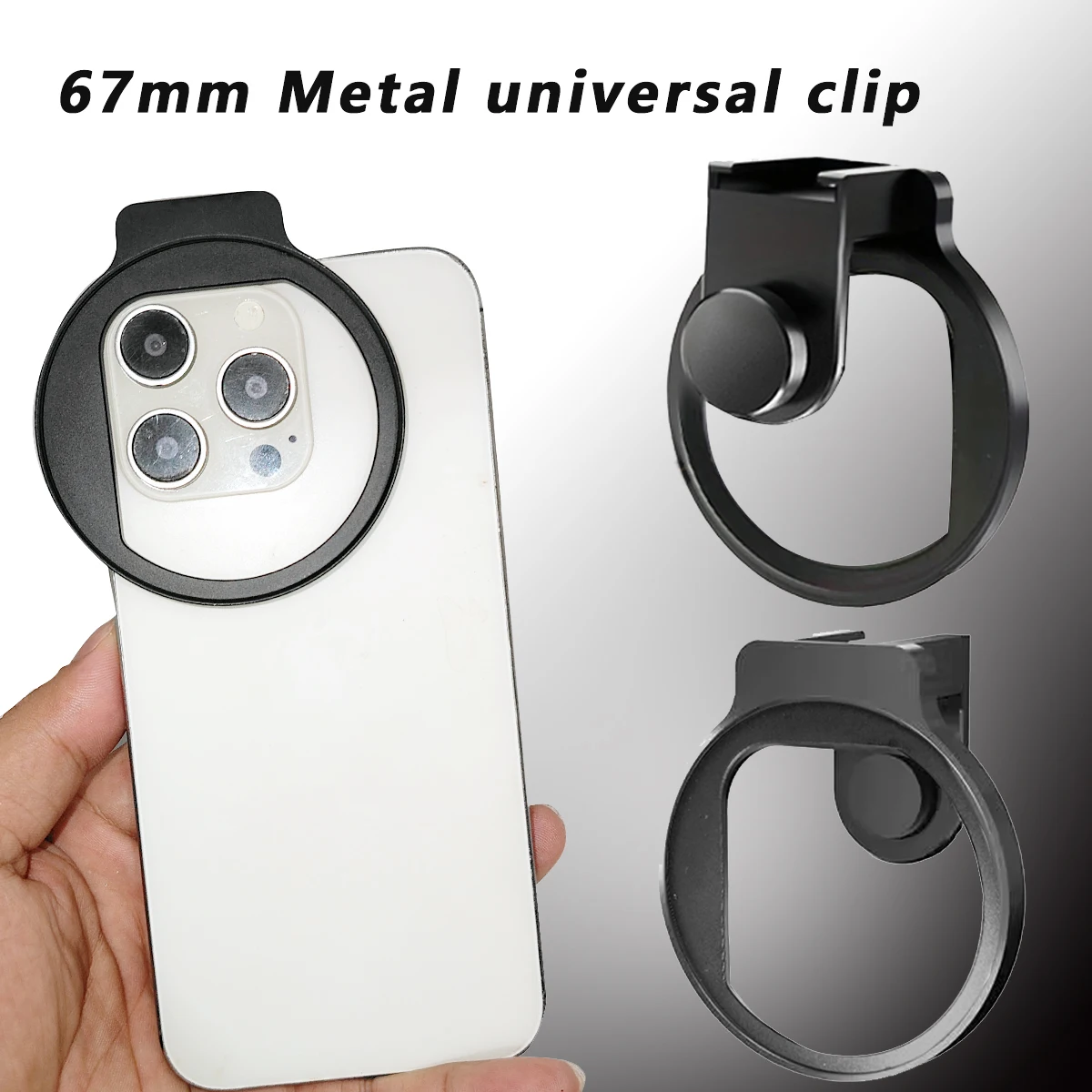67mm 금속 전화 필터 키트 콜드 슈 마운트 렌즈 Starlight Black Mist VND CPL for iPhone Pro Max Samsung Android HUAWEI Xiaomi