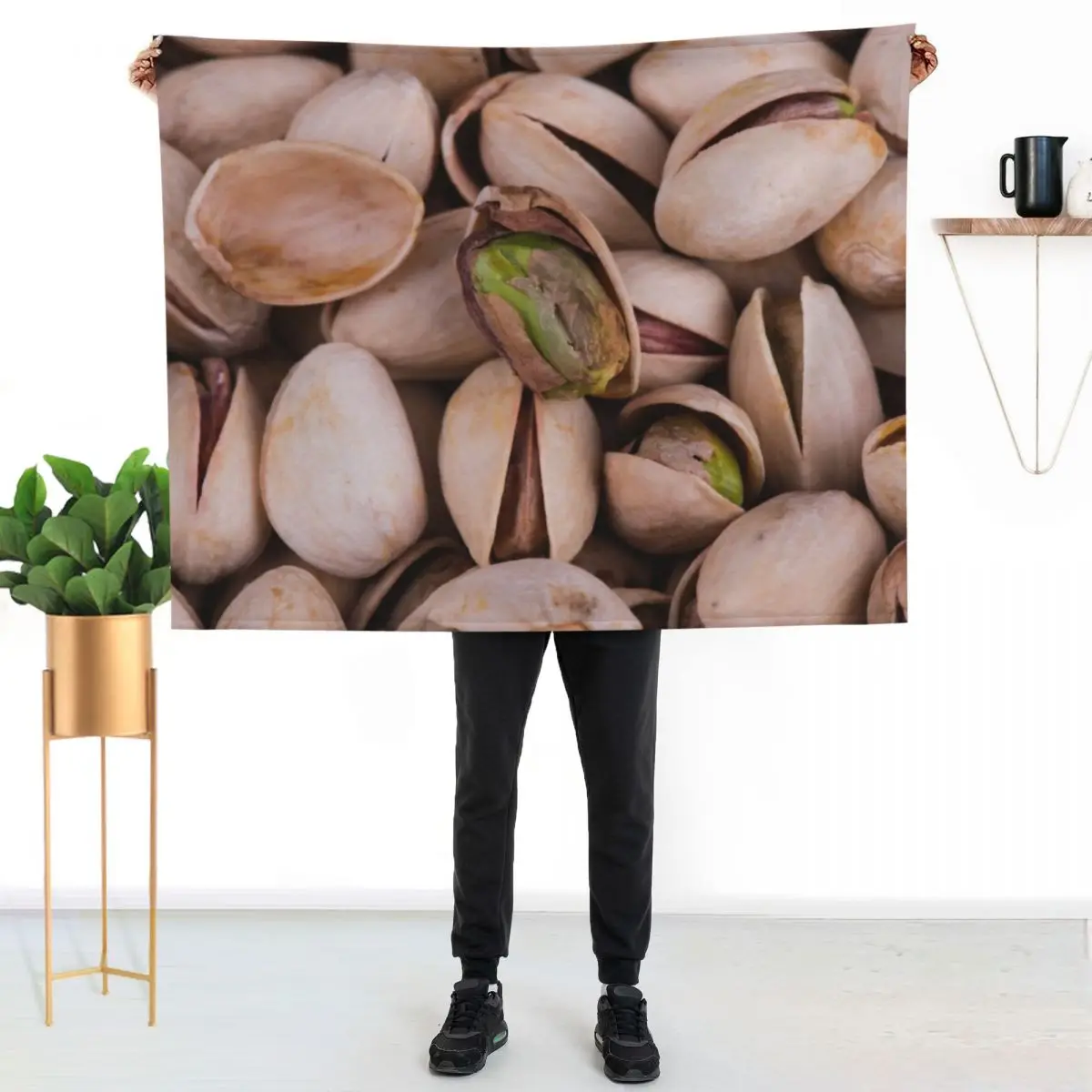 Cracked Open Pistachio Throw Blanket Kid'S Decorative Throw Luxury Designers Blankets For Sofas Custom Blankets