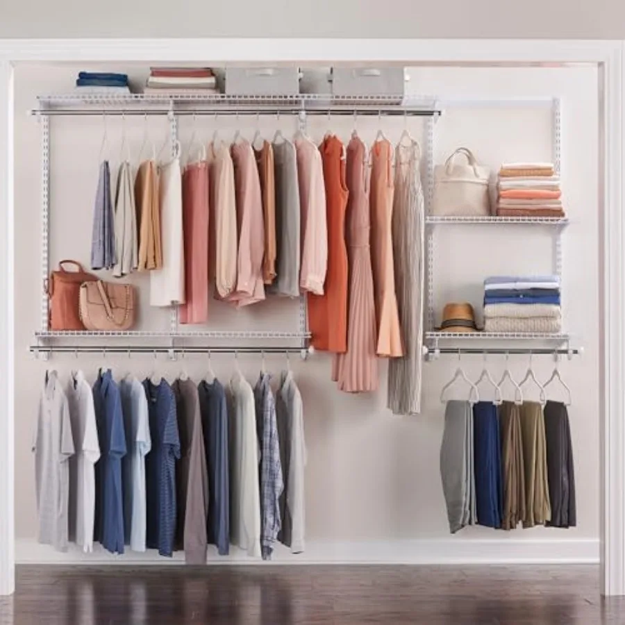 

Configurations Custom Closet Kit 4-8 Ft. Adjustable Metal Wire Shelving Finish Expandable Organization System Hardware Included
