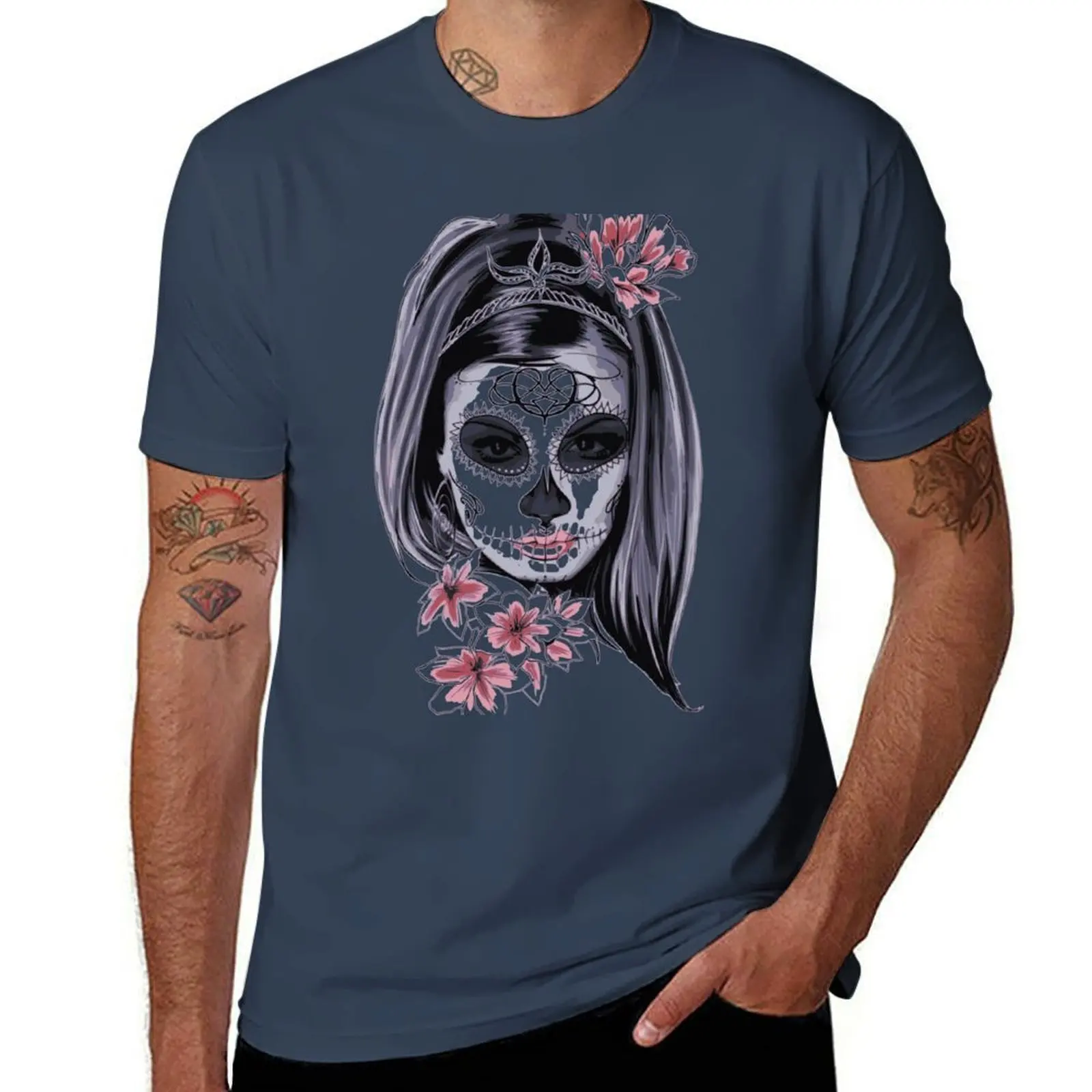 

Girl Sugar Skull T-Shirt Cool Dry Performance T-Shirt