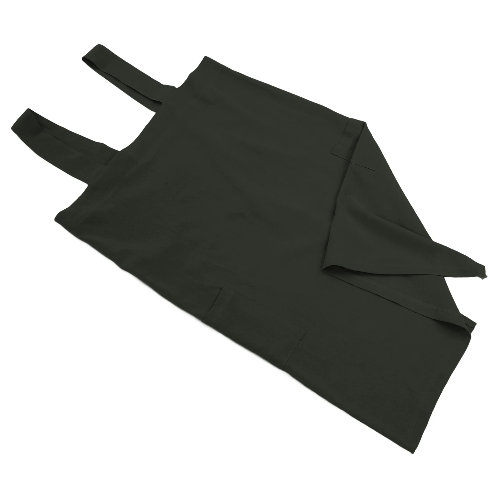 

Pockets Cotton and Linen Apron Dress Chef's with Kitchen Cooking Aprons for Women Man