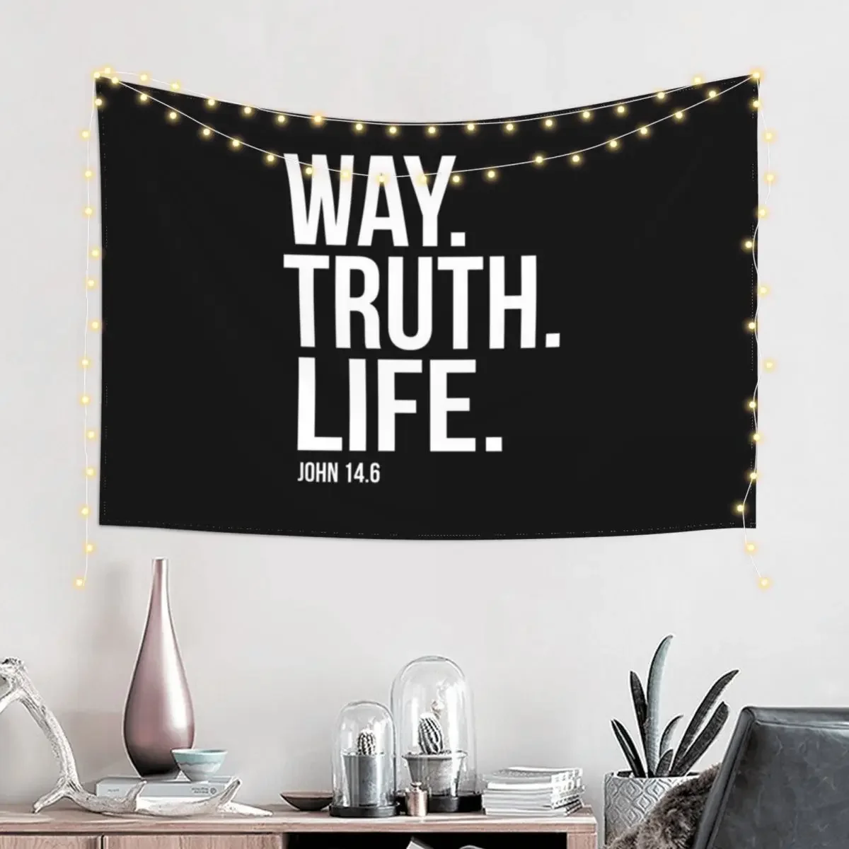 Way Truth Life John 14:6 Bible Scripture Verse Christian Gift Tapestry Home Decorators Wall Decoration Tapestry