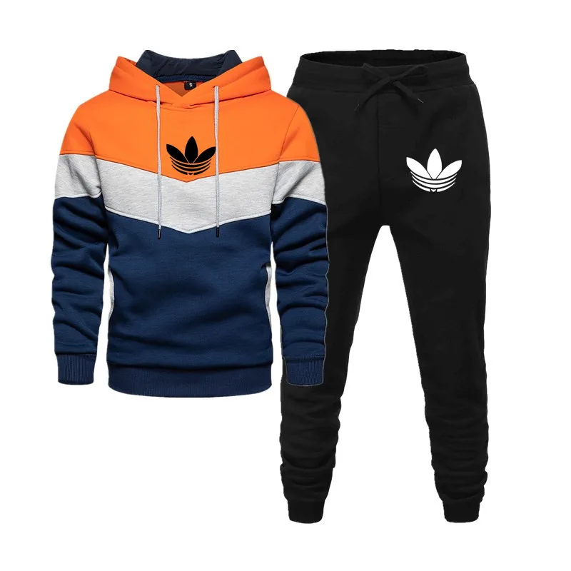 Setelan Hoodie Musim Gugur dan Musim Dingin 2025, Hoodie Fashion Pria, Celana Setelan Santai, Setelan Olahraga, Sweatshirt