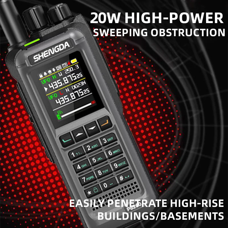 SD-8260 20w Walkie-Talkie Radio portatile multi-banda Radio FM VOX CTCSS/DCS Scansione Monitoraggio Chiamata crittografata Tipo-C Ricarica