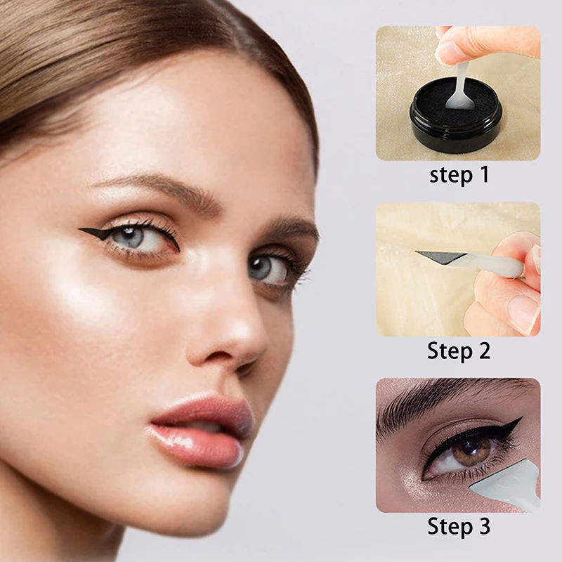 3/6Pcs Double Ended Eye Eyeliner Stamps Eye Shadow Cosmetic Easy Classic Eye Liner Stencil Make Up Tools