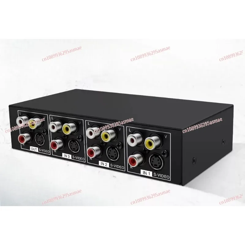 S-Video Switcher S-VIDEO Splitter 4 Input 1 Output AV 4 in 1 Out with 3.5mm Audio VSSW41