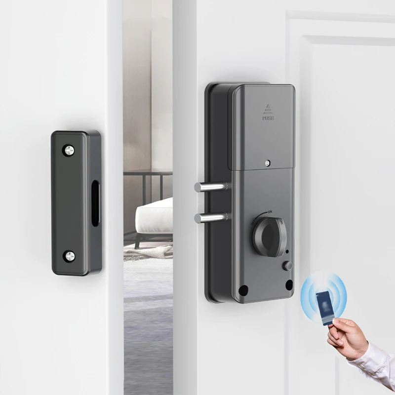 

IC Cards Smart Invisible Door Lock Keyless Wood Door Lock IC Card One Click Unlocking Electronic Lock Indoor Burglar Door Locks