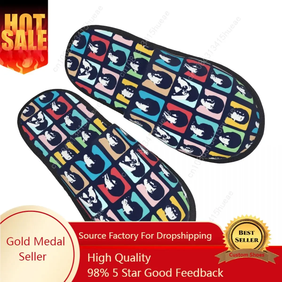 

Heavy Metal Rock The Beatle Cozy Scuff Memory Foam Slippers Women Hotel House Shoes