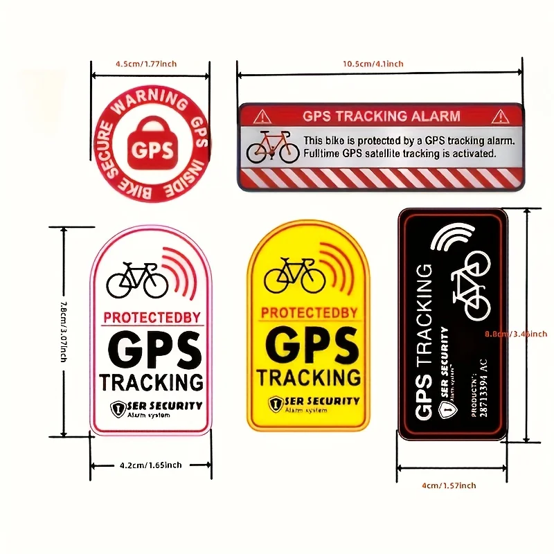 10pcs bicycle stickers, warning labels decorative stickers, bicycle and car decorative stickers