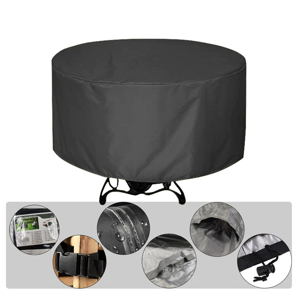 

Waterproof Garden Furniture Dust Cover Rain Snow Cover Table 420D Silver Coated Oxford Fabric Sofa Table Chair Dust Roof Cover