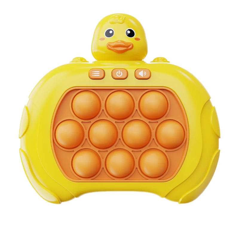 

Electronic Pop Light Up Game Handle Toys Speed Push Whack a Mole & Bubbles Music Autism Relief Toys Made of Durable Plastic