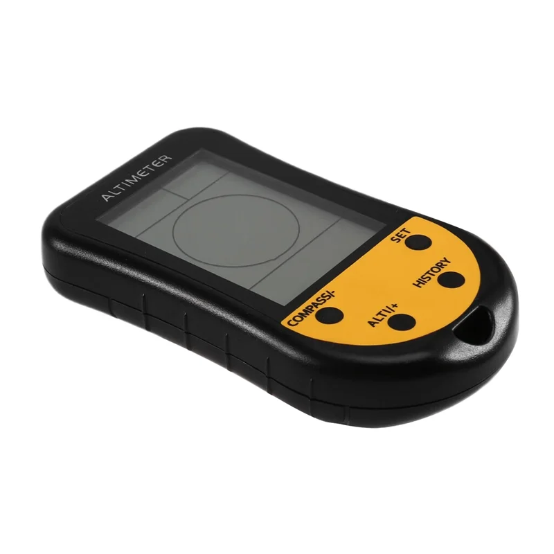 FFYY-Mini LCD مقياس الارتفاع الرقمي 8 في 1 مقياس الضغط البوصلة ميزان الحرارة توقعات الطقس على مدار الساعة التقويم