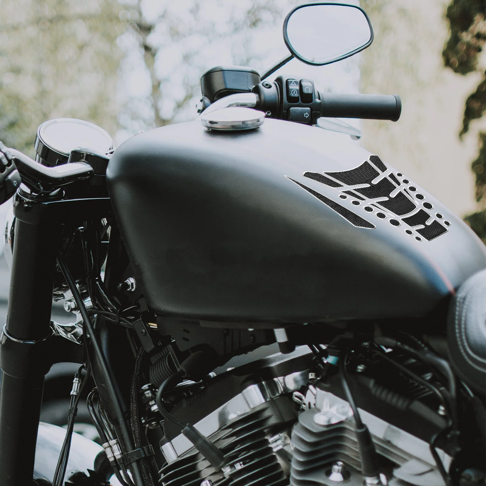 

Motorcycle Oil Tank Sticker Carbon Fiber Fuel Cap Decal Protector Fit For Most Bikes Gas Tank Pad Accessories Decor