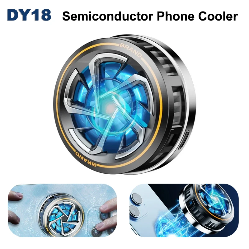 Универсальный Магнитный полупроводниковый охлаждающий вентилятор DY18 для IOS Android PUBG, тихий Охлаждающий радиатор