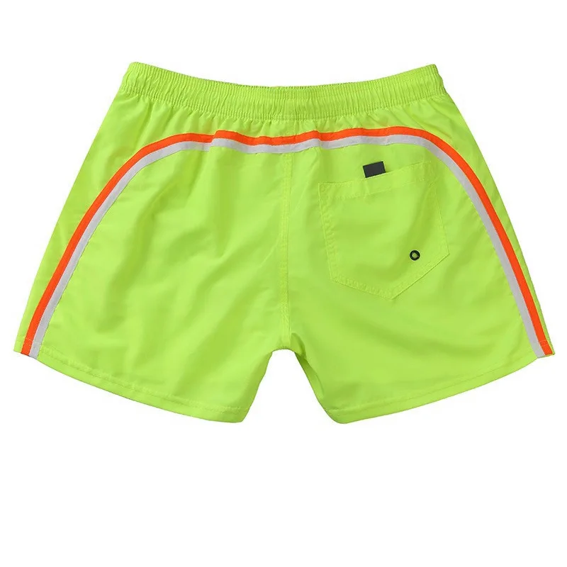 Mens Quick Dry Three Quarter Length Beach Shorts Casual Swim Board Shorts With Inner Lining Summer Vacation Bottoms