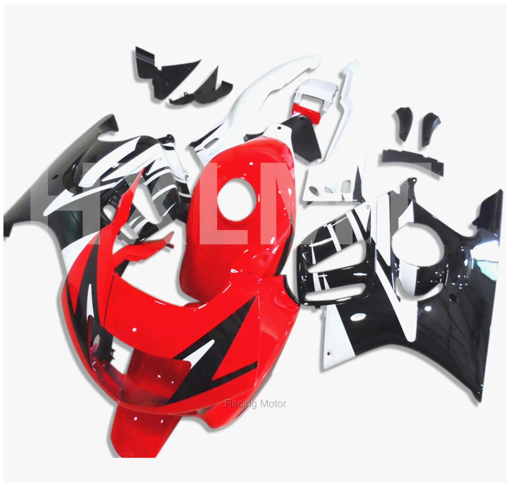 Комплект обтекателей для мотоцикла - Обтекатели для мотоцикла HONDA CBR 600 F3 CBR600F3 1995 1996 CBR600F3 95 96 CBR600F3 1995-1996, красные, с белым (или белым с красным) дизайном)