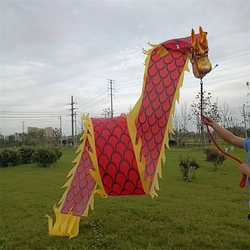 

8Meter 3D Dragon Head Fitness Dance Double-sided Colorful Silk Stage Props New Year Gifts Outdoor Dance Parent-child Sports