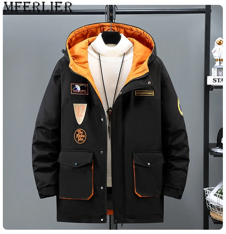 11XL 10XL Plus Size Men\'s Clothes high-quality Winter Thickened Warm Leisure Parkas Loose Jacket Multi-Pockets Parkas 170KG