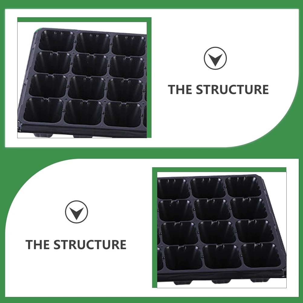 

10pcs 21-Hole Thickened Germination Tray For Plant Growing Kit Durable Water-Saving Garden Nursery Pots Outdoor Sowing