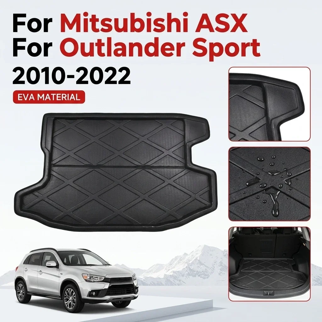 Trunk Mat For Mitsubishi ASX For Outlander Sport 2010-2022 Car Trunk Mat Rear Cargo Liner Boot Mat Anti-Slip Floor mat