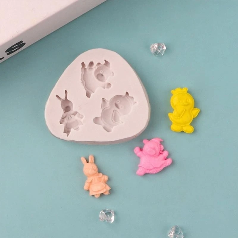 

Silicones Molds for DIY Keychains Pendants Resins Duck Rabbit Molds Jewelry Epoxy Molds