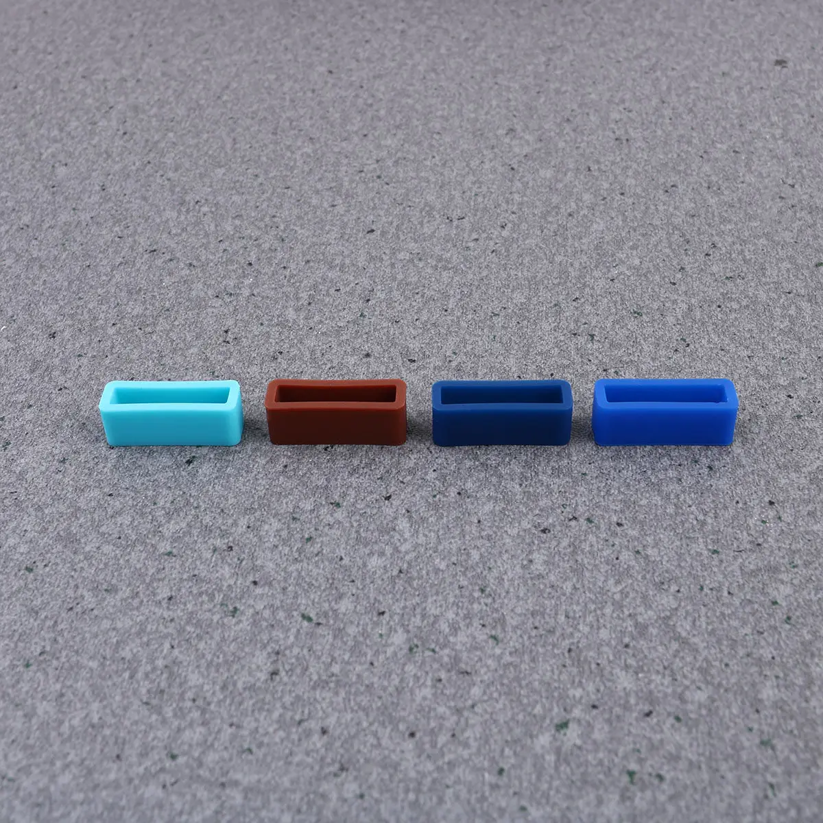 8Pcs Watchband Buckle Rings Replacement for Lost Damaged Watch Strap Loops Silicone Bezel Connectors 20Mm Sky Blue Dark Blue