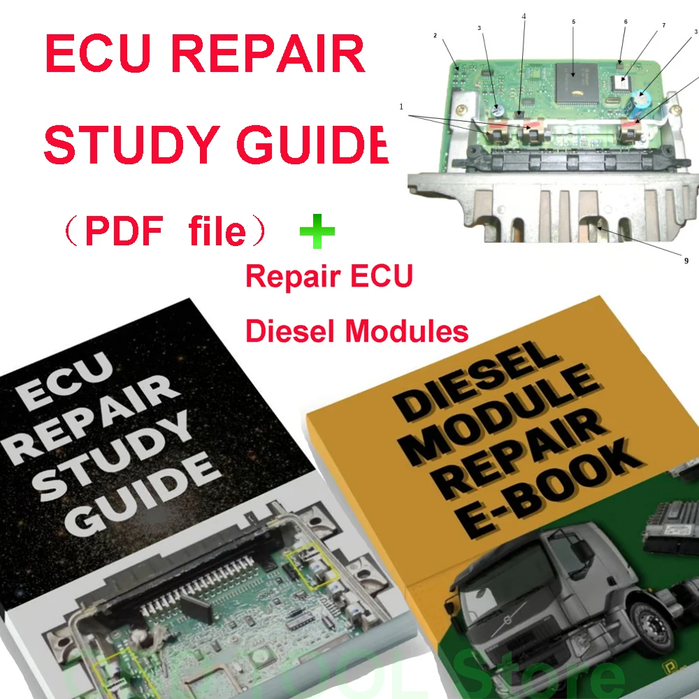 ECU Repair Module Course Study Guide ECU Teaching PDF EPROM TEST Progranmming SMD Simulator RESISTORS SOCKET Car Diagnostic Tool