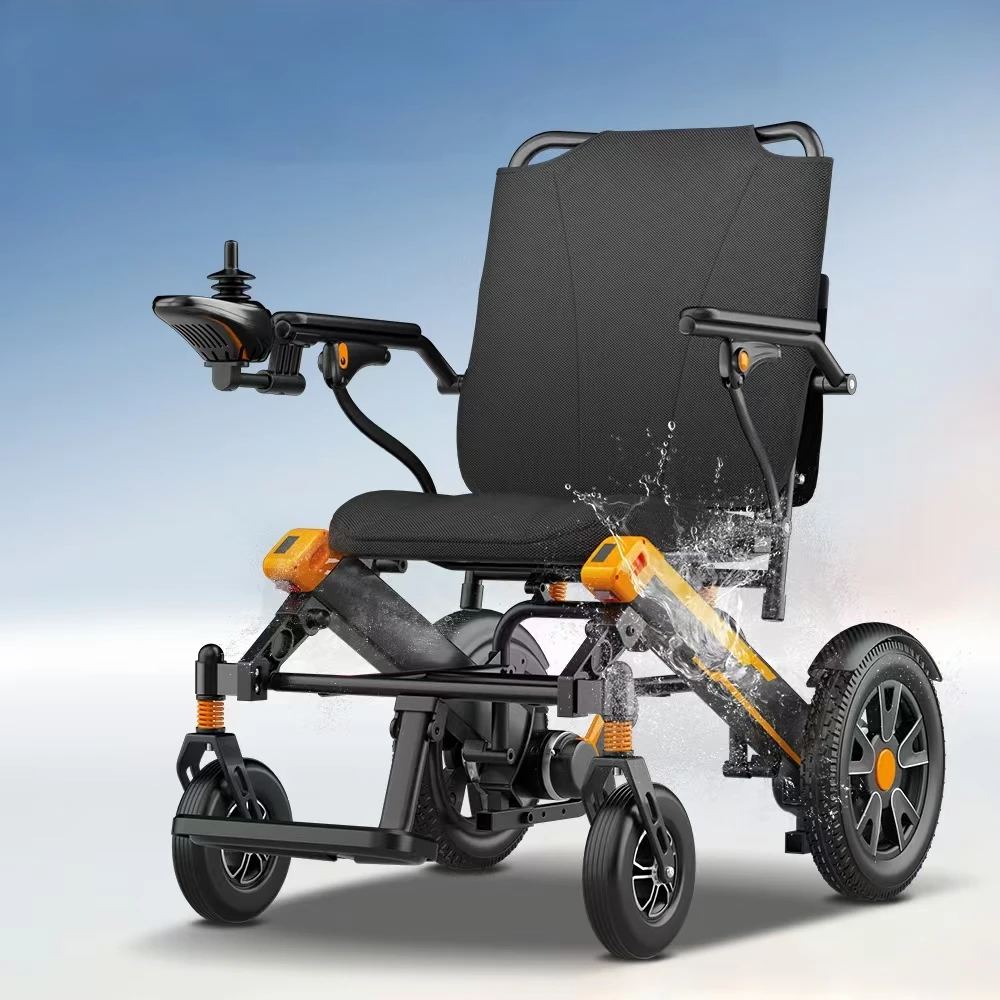 

2025 New Trend Electric Wheelchair Double Waterproof Electric Mobile Wheelchair Disabled Folding Electric Wheelchair