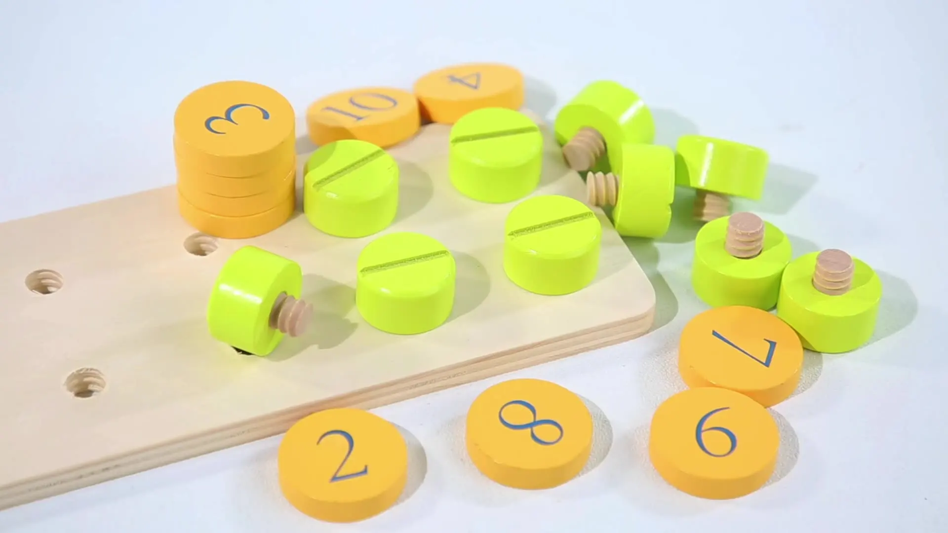 어린이용 나무 나사 너트 조합 분해 카운팅 보드 빌딩 블록, 몬테소리 수학 게임, 교육용 완구