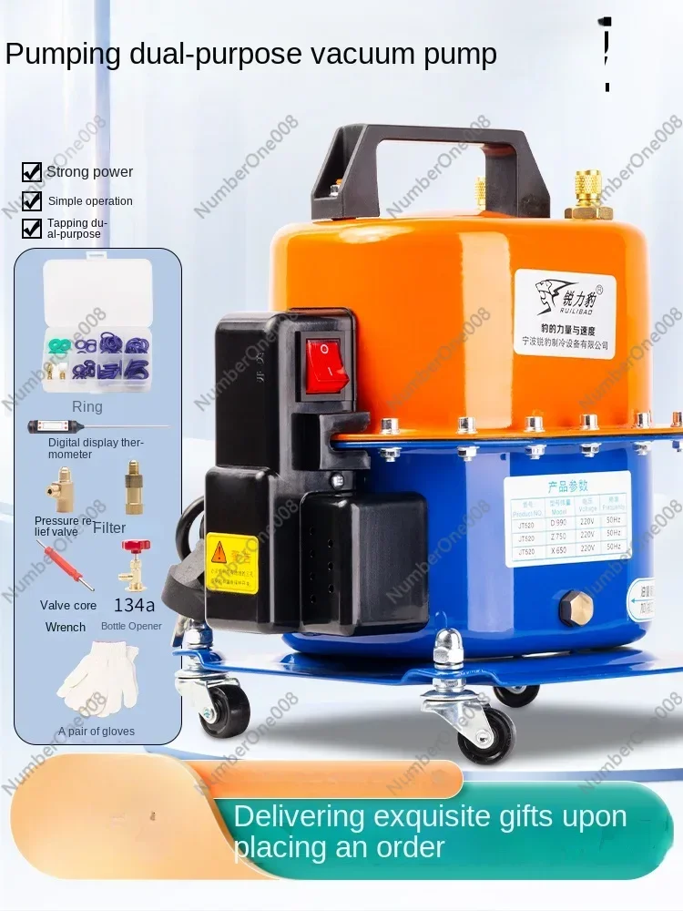 

Car Air Conditioner Vacuum Pump Refrigerator Repair Tools Inflation of Tire Refrigerant Filling and Pumping Dual-Purpose