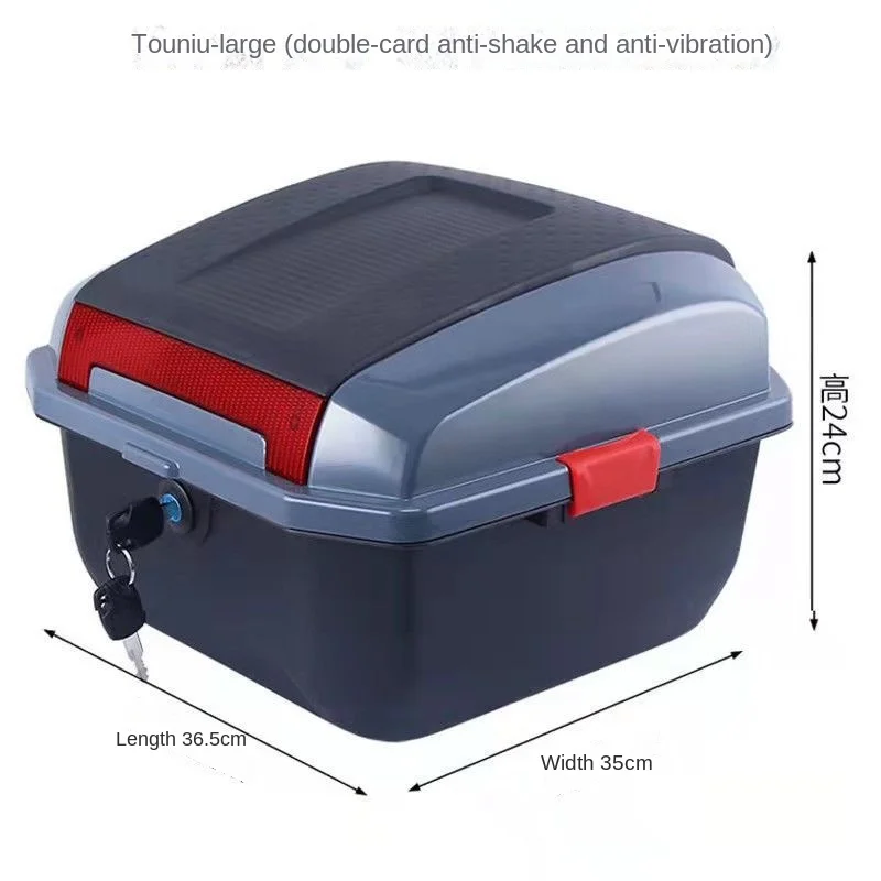 NEW Motorcycle Tour Tail Box Scooter Trunk Luggage Top Lock Storage Carrier Case with Soft Backrest and Quick-Release System