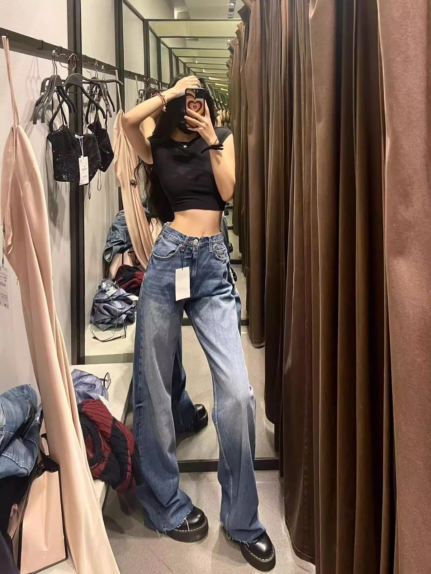 

High Waist Wide Leg Jeans Women's Boyfriend Sle Slim Fit Trousers Autumn Collection Comfortable Casual Long Pants