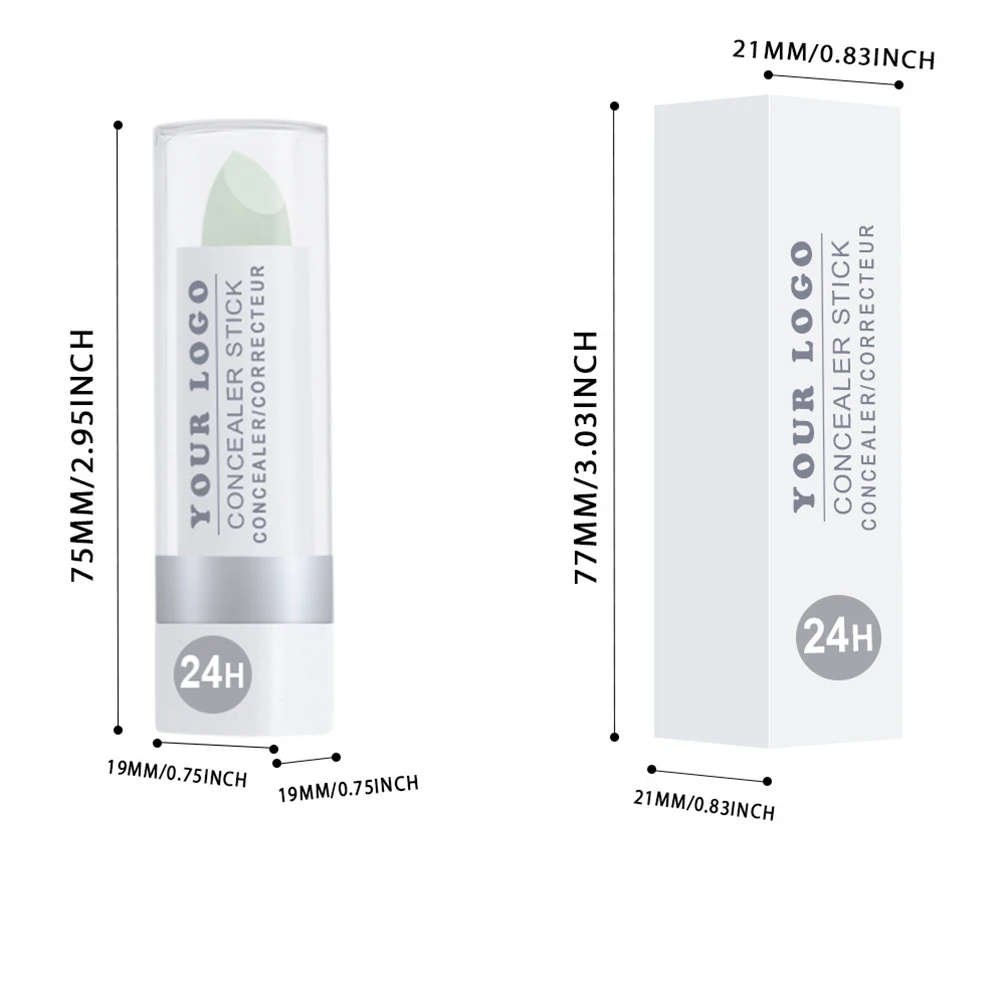 Etichetta privata in stick correttore a 22 colori Logo personalizzato impermeabile a lunga durata Trucco leggero opaco naturale a copertura totale vegano