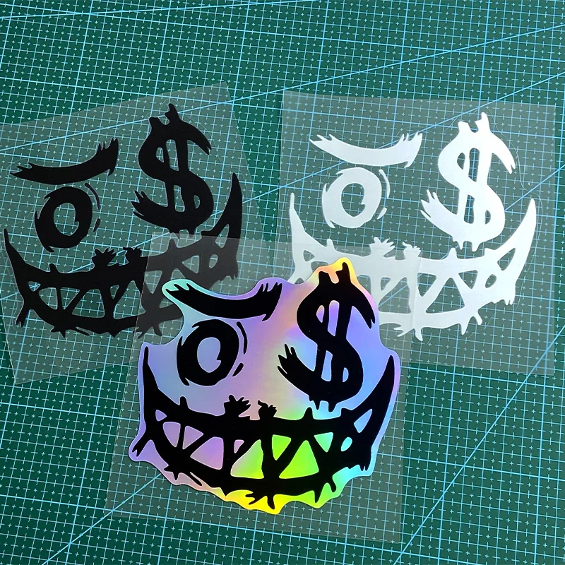 

1PC 2PC Clown Face Waterproof Stickers Anti UV Vinyl Decals Motorcycle Scooter Car Window Body Styling Decor